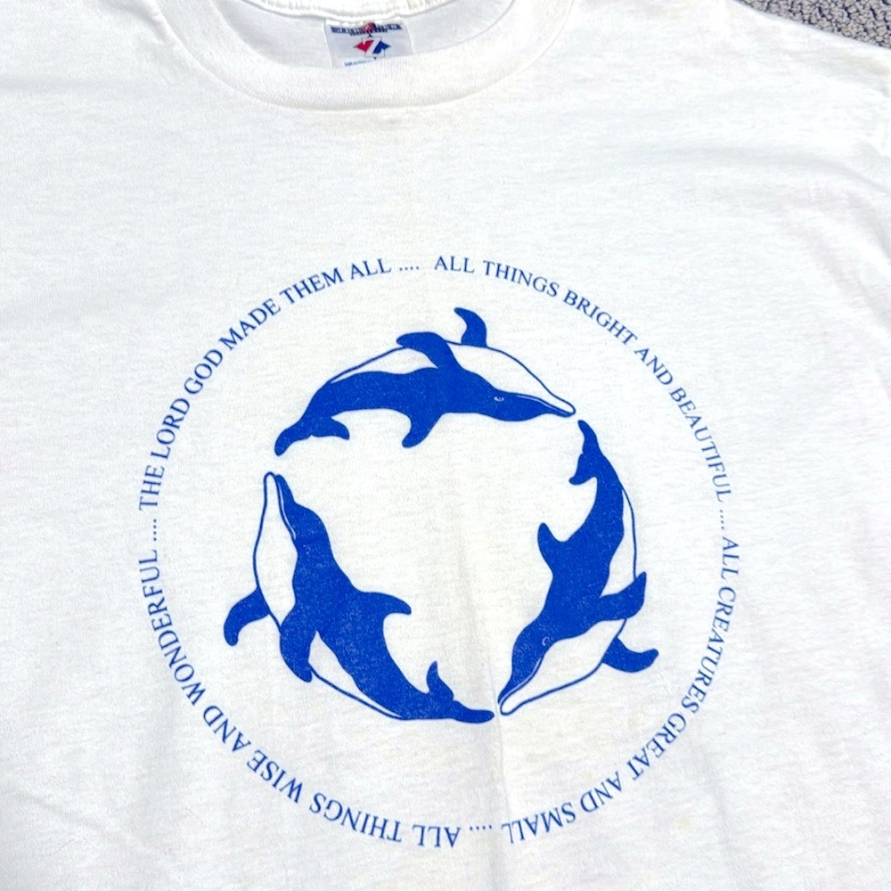 90’s Religious Dolphin Vintage T-Shirt - Picture 2 of 4
